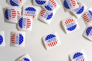 Stickers with the words "I Voted"