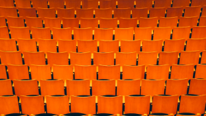 Empty seats waiting for an audience.